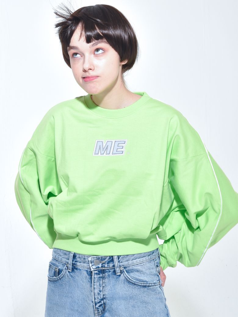 미 크롭 맨투맨 (NEON)