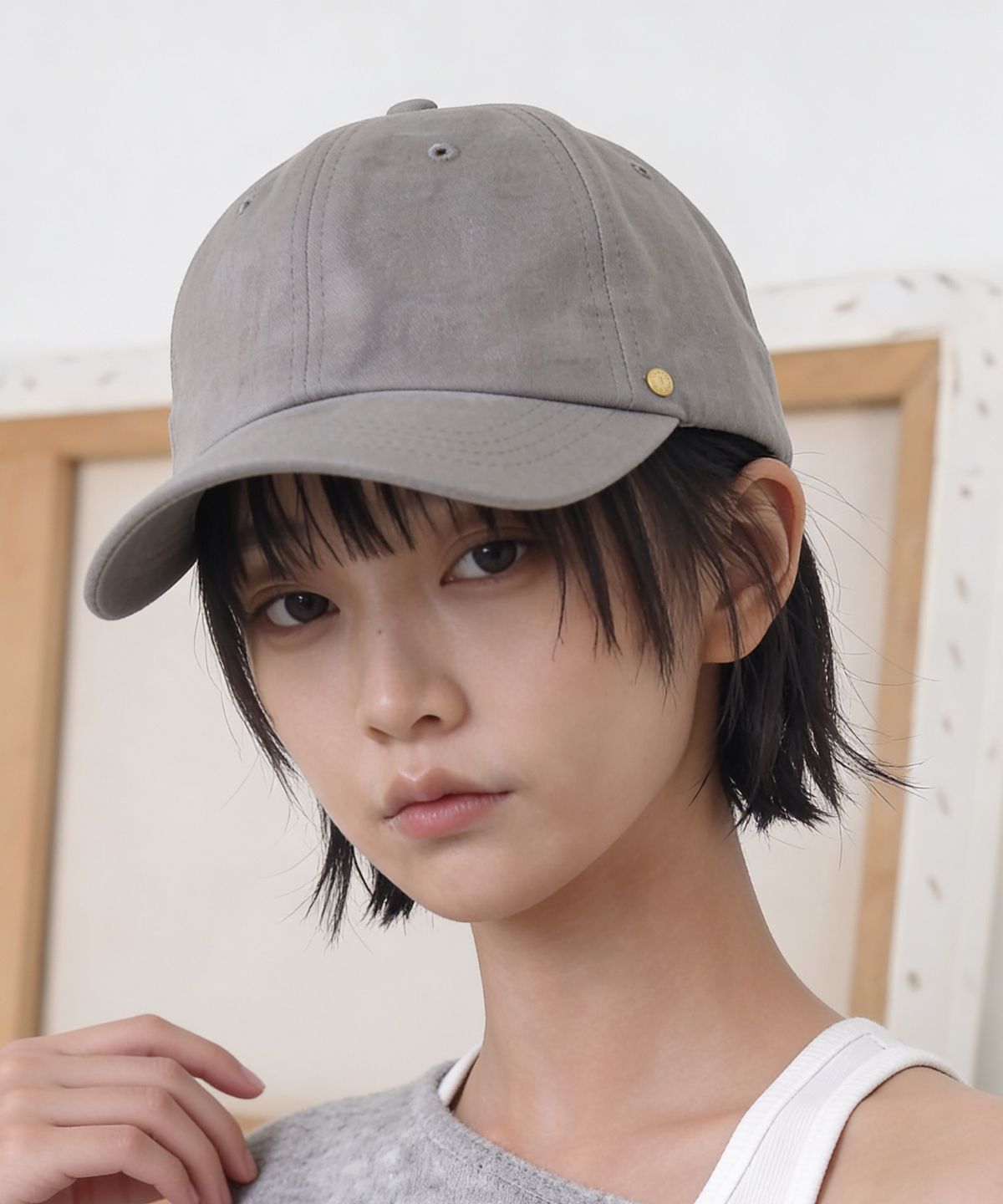 언더컨트롤 스튜디오(UNDERCONTROL STUDIO) 사계절 베이직 캐주얼 야구모자 6PANNEL BALL CAP / LINEN / GREY