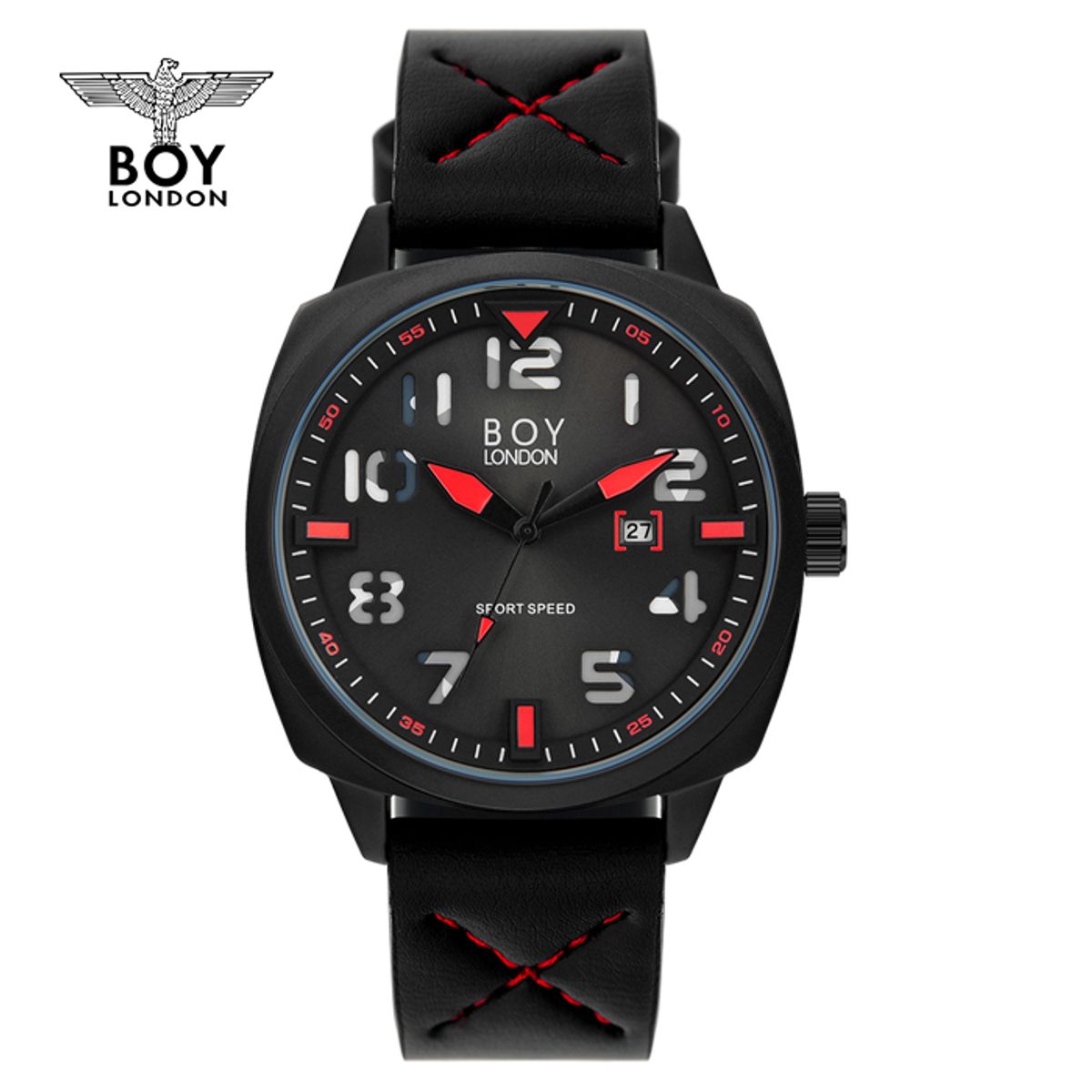 보이런던와치(BOYLONDON WATCH) 남자 가죽시계 BLD5255-RDBK