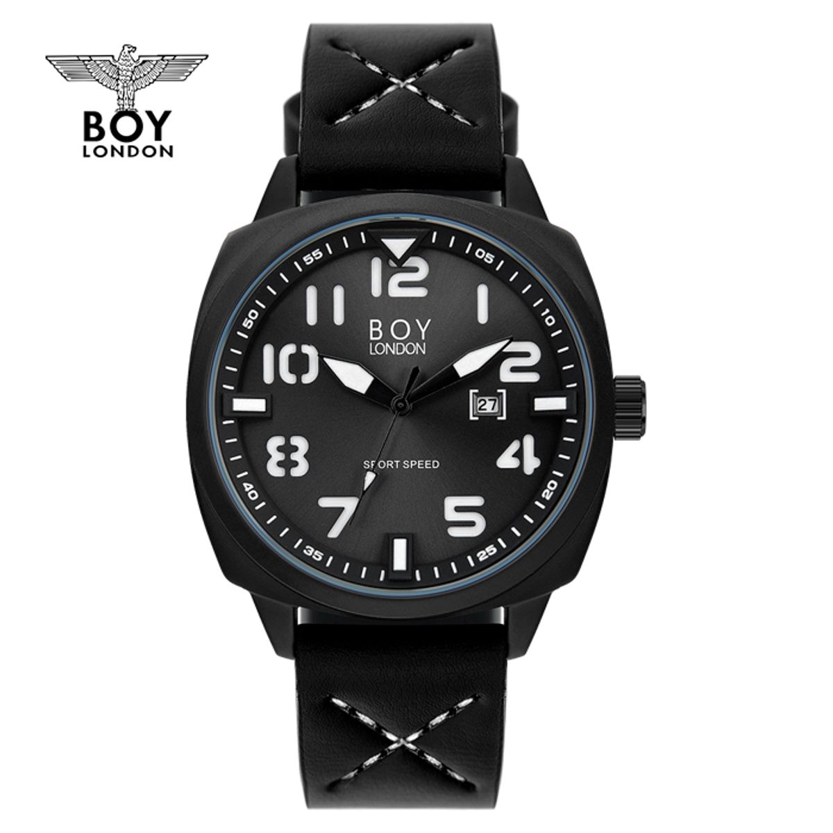 보이런던와치(BOYLONDON WATCH) 남자 가죽시계 BLD5255-WHBK