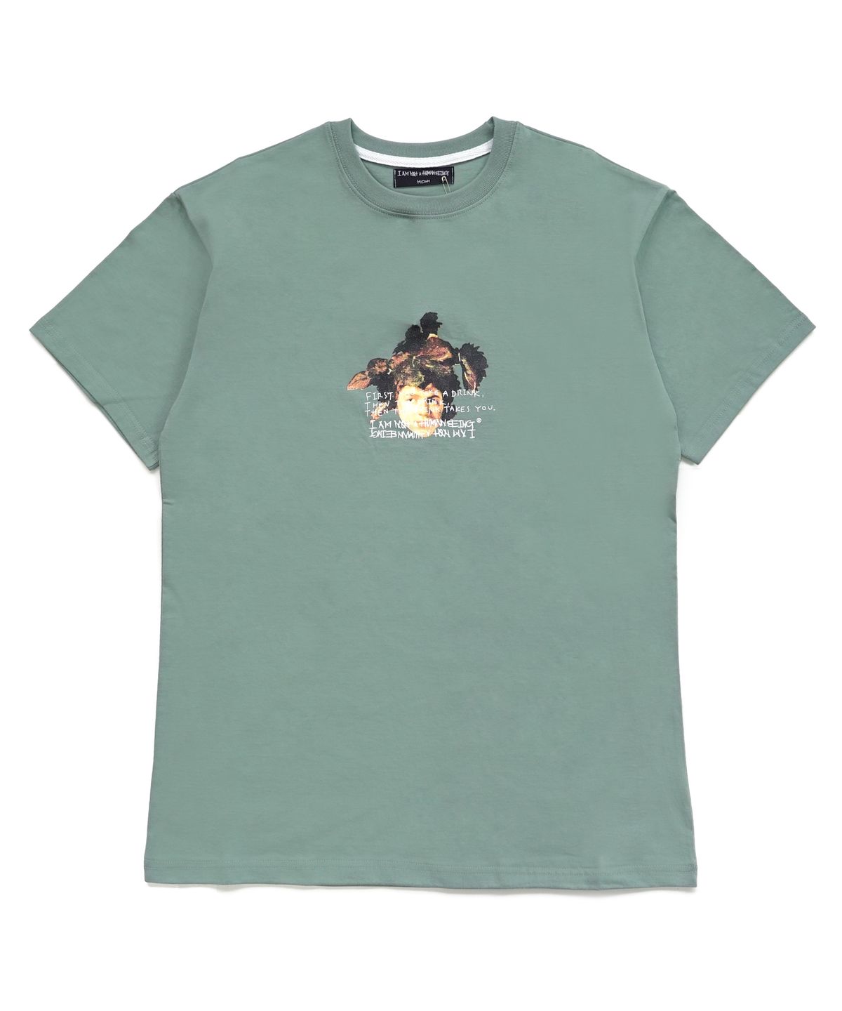 아임낫어휴먼비잉(I AM NOT A HUMAN BEING) THE DRINK TAKES YOU T-SHIRT - SKY BLUE