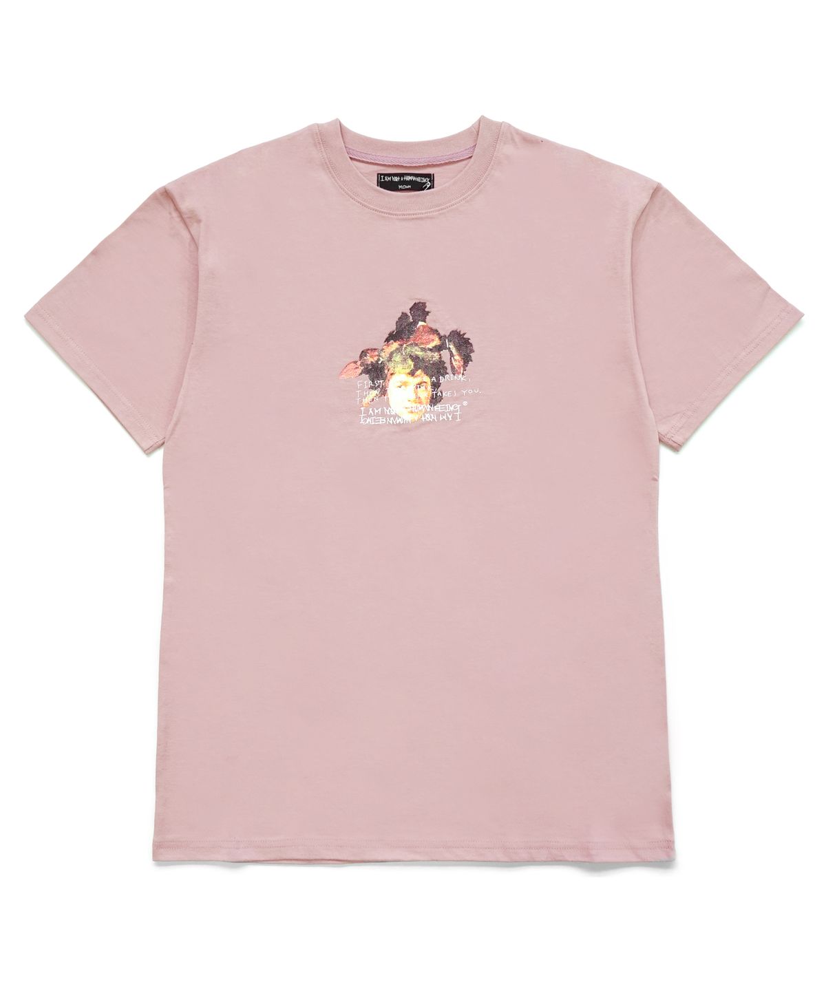 아임낫어휴먼비잉(I AM NOT A HUMAN BEING) THE DRINK TAKES YOU T-SHIRT - PINK