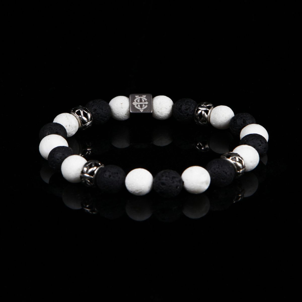 에잇볼륨(EIGHTVOLUME) EV 2 Bead Bracelet(B&W)
