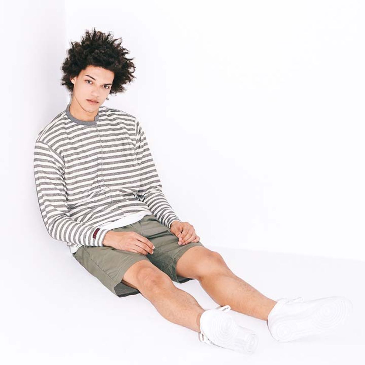엔오티(NOT) UNBALANCED STRIPE LONG SLEEVE (wh/ch)