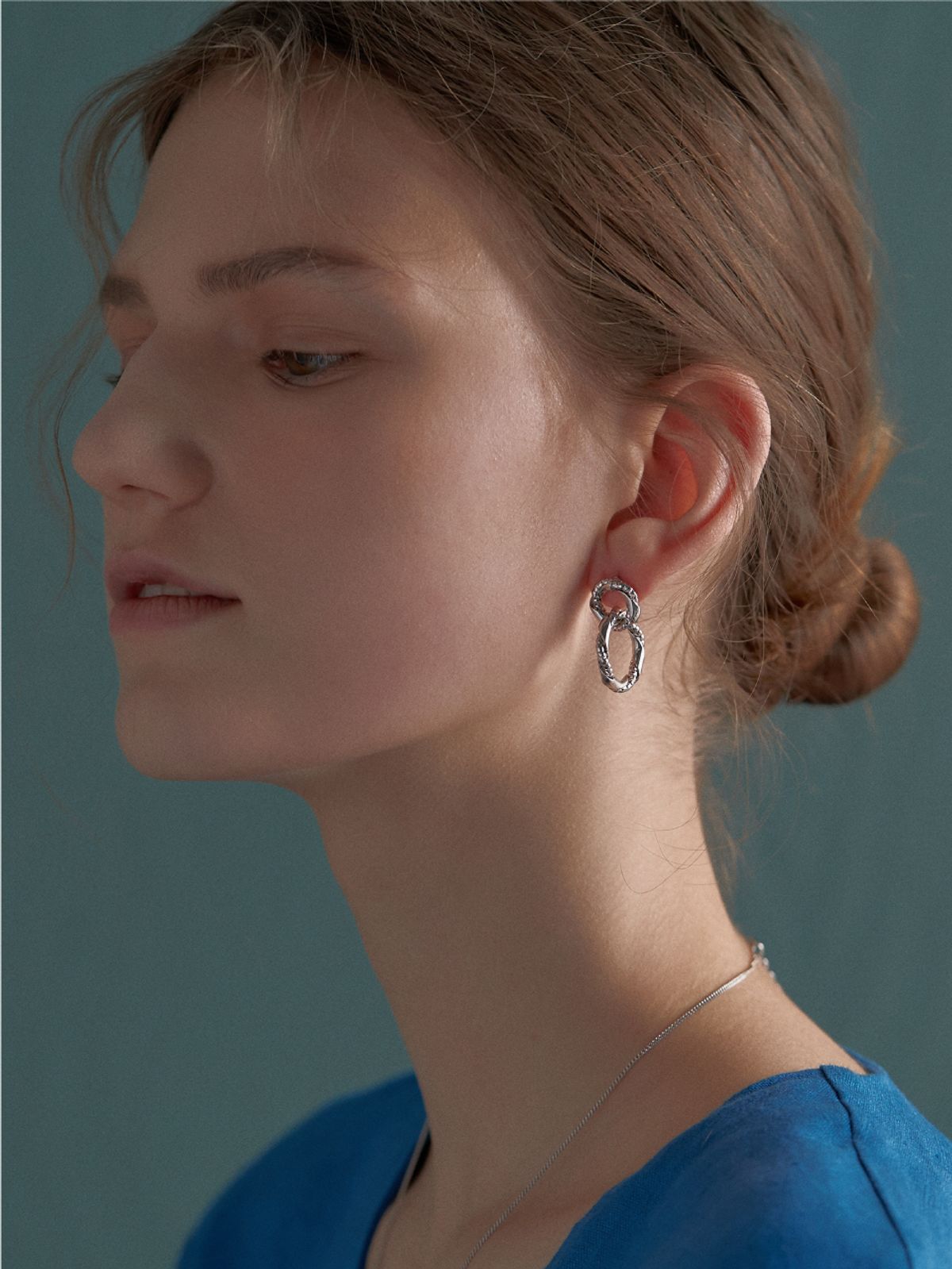 원이너프(ONE ENOUGH) Double Luna Earrings