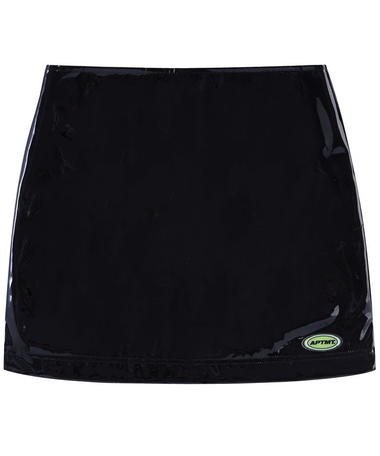 (W) Enamel Skirt - Black