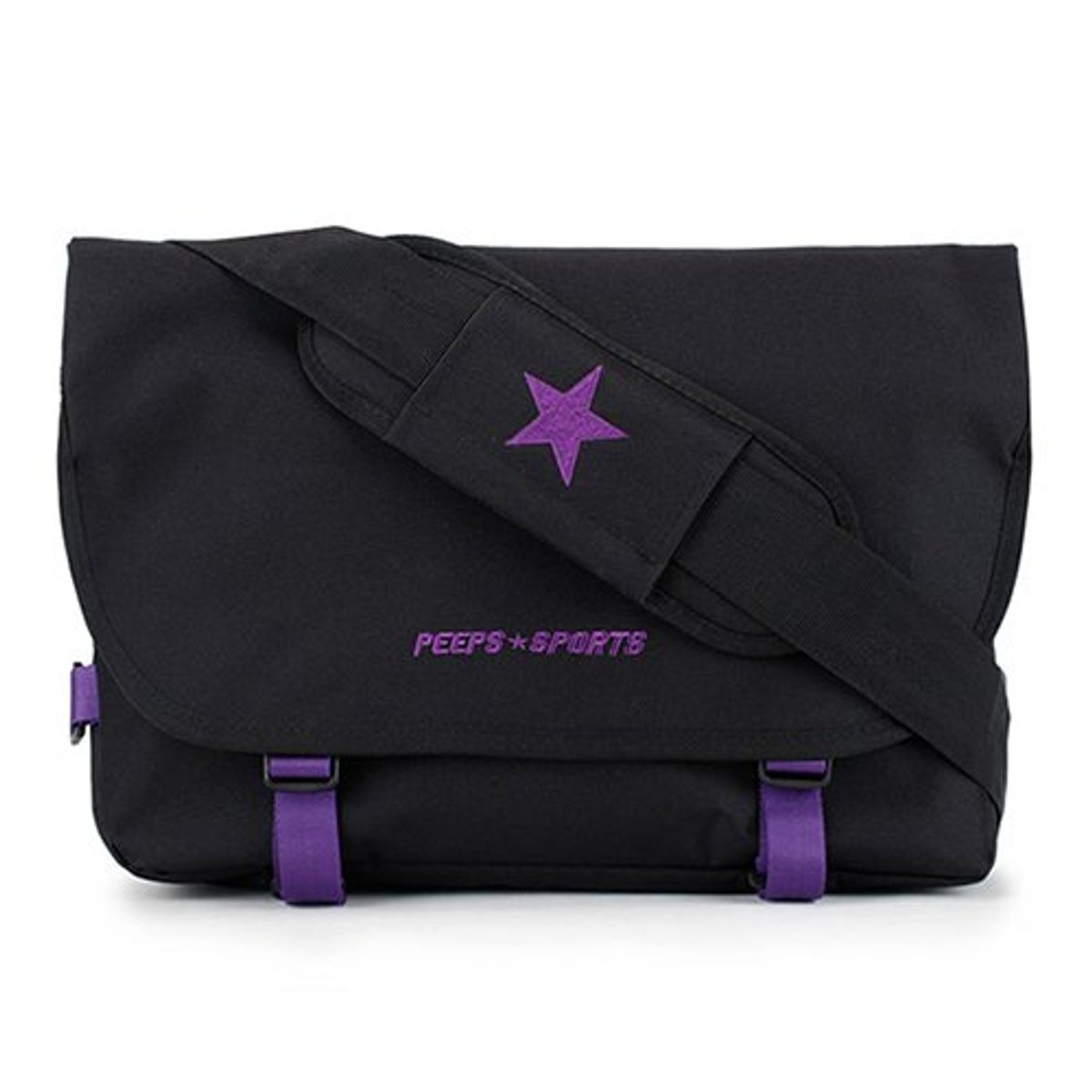 핍스(PEEPS) essential messenger bag_vivid edit(vivid black)