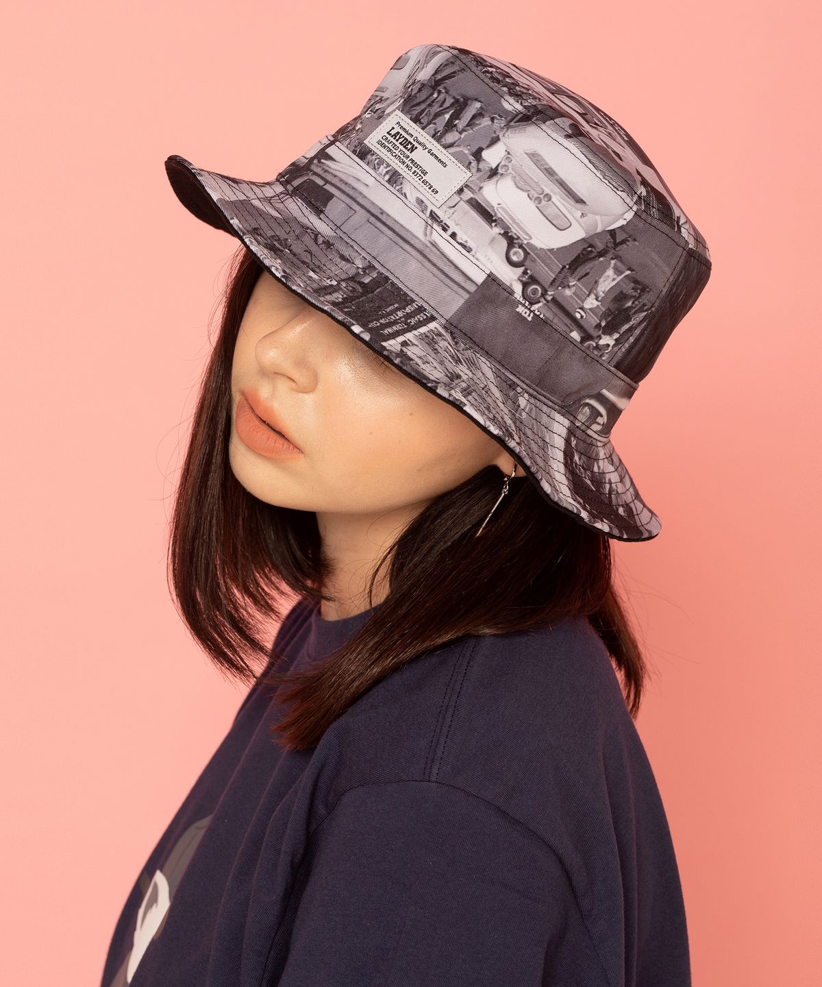 레이든(LAYDEN) OLD NEWYORK BUCKET HAT-REVERSIBLE