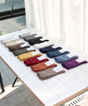 1520 남녀공용 무지 양말 5팩 (30색상)