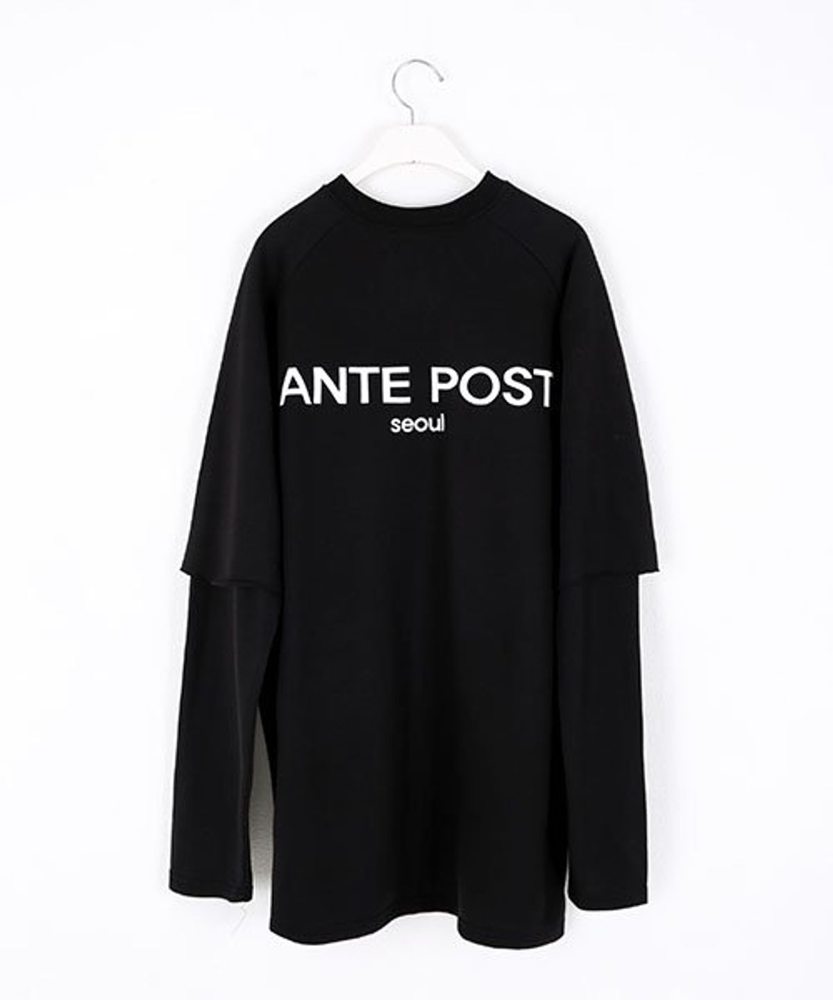 안트포스트(ANTEPOST) 레이어드 스웻셔츠 블랙