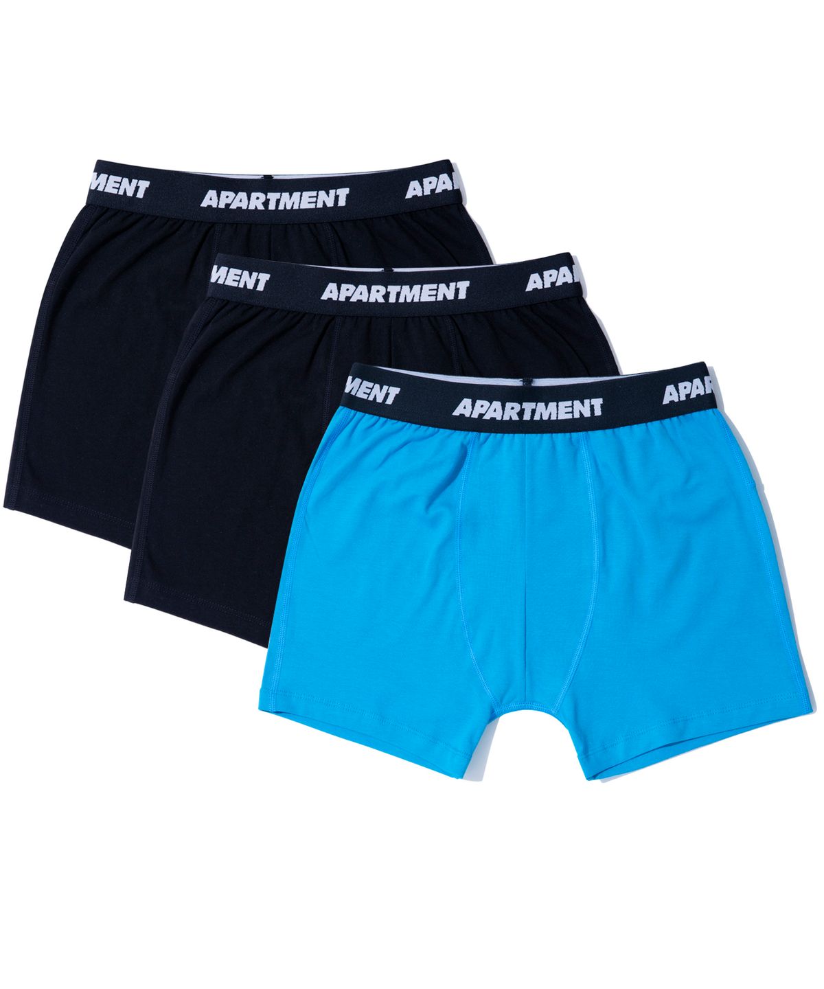 아파트먼트(APARTMENT) Rainbow Man s Drawers Package2 - Black(2)/Blue