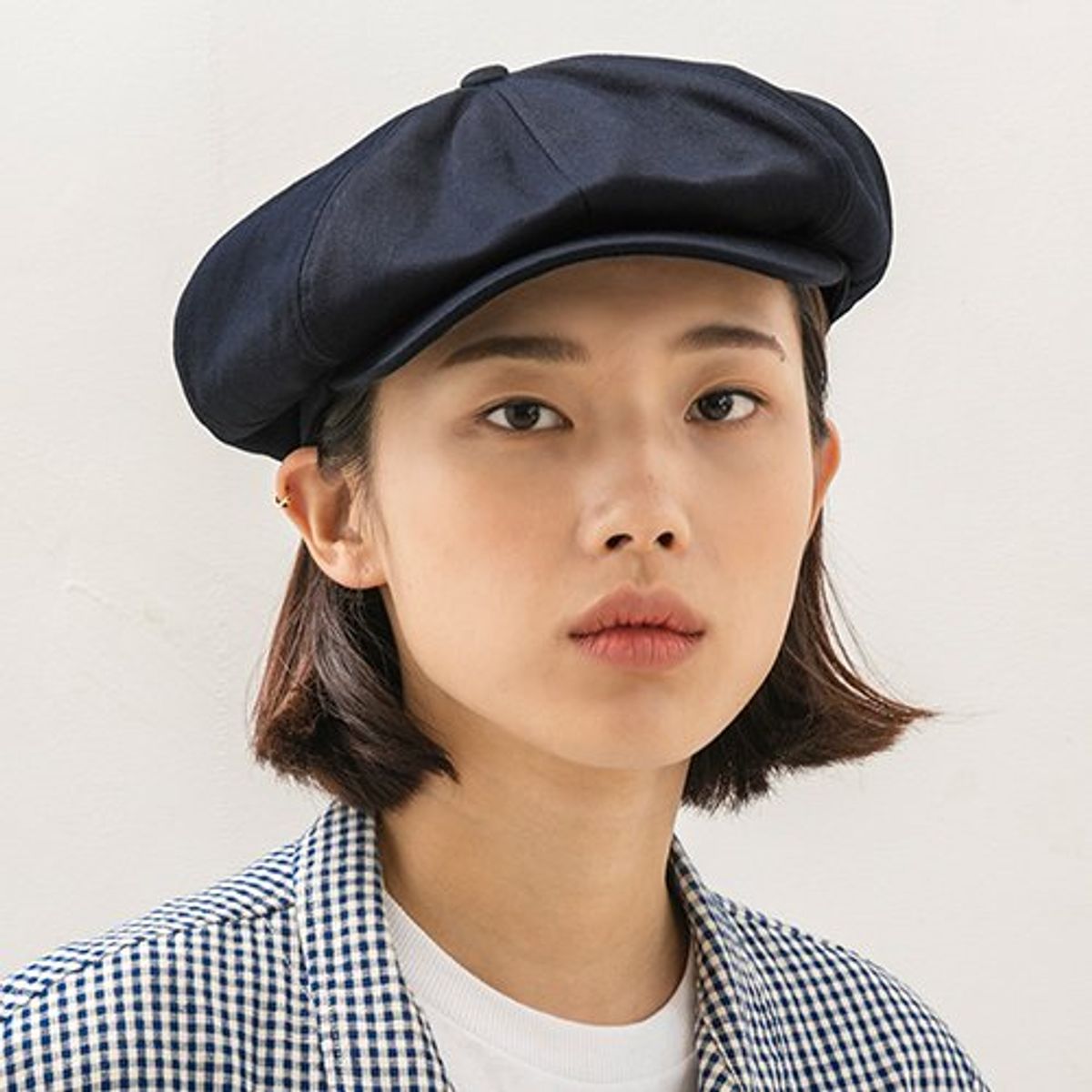 밀리어네어햇(MILLIONAIRE HATS) Rugged fabric newsboy cap [NAVY]