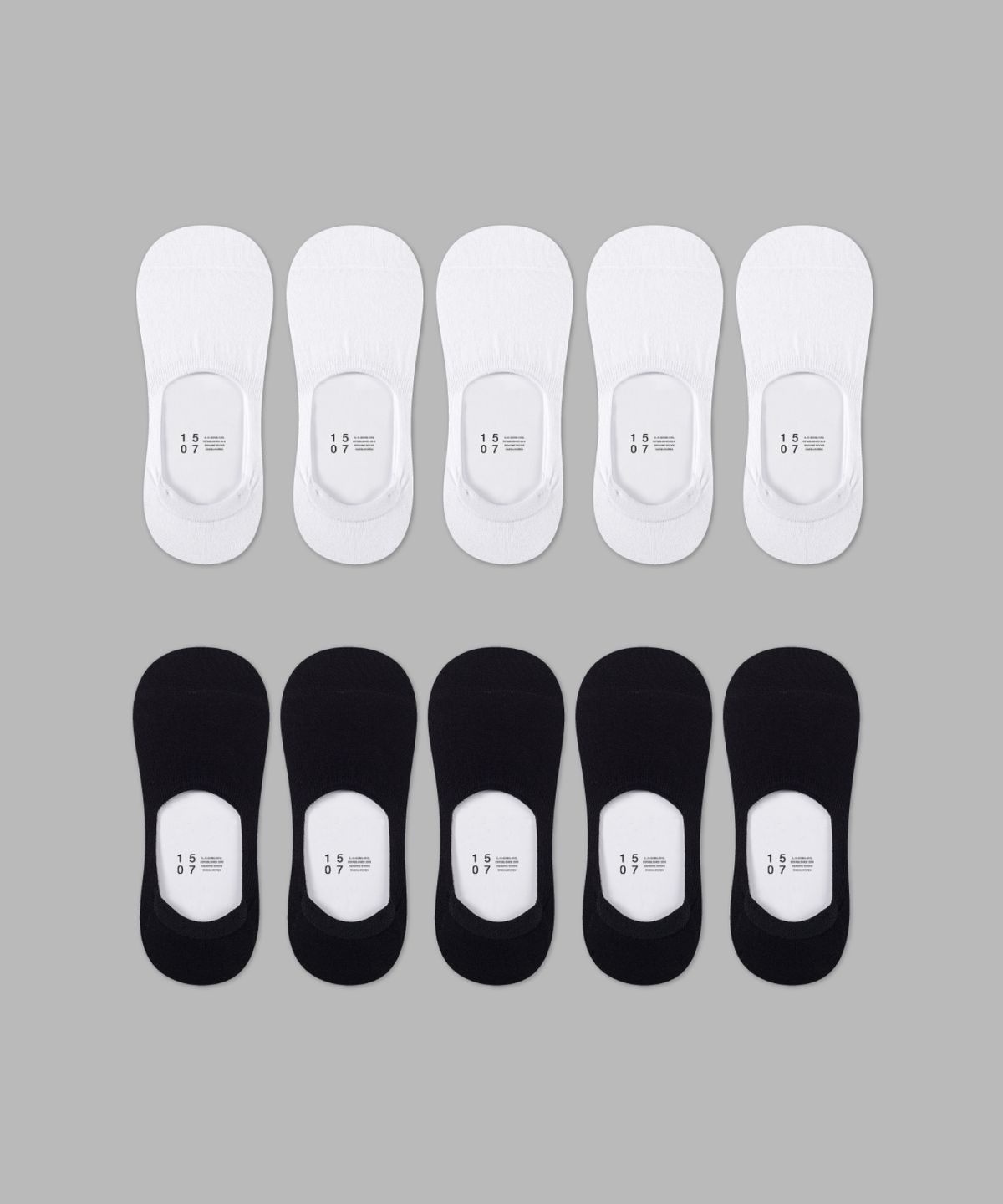 일오공칠(IL-O-GONG-CHIL) [10PACK] 1507 페이크 삭스(실리콘 처리) _ 스노우 화이트/블랙