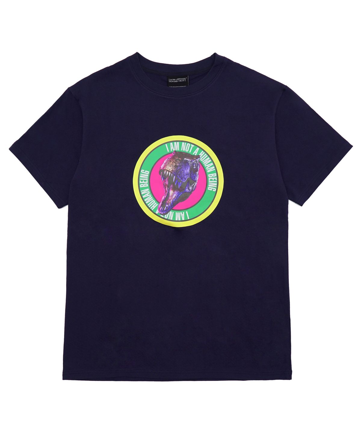 아임낫어휴먼비잉(I AM NOT A HUMAN BEING) DINO LOGO 3 T-SHIRT - NAVY