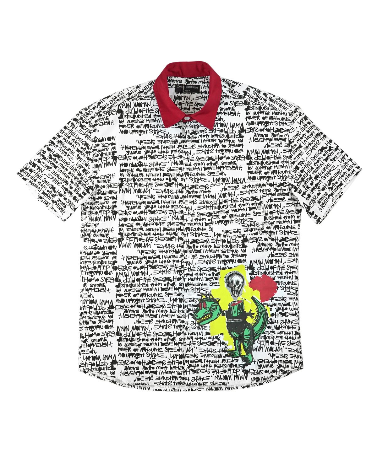 아임낫어휴먼비잉(I AM NOT A HUMAN BEING) NOT A HUMANBEING HAWAIIAN SHIRTS - WHITE