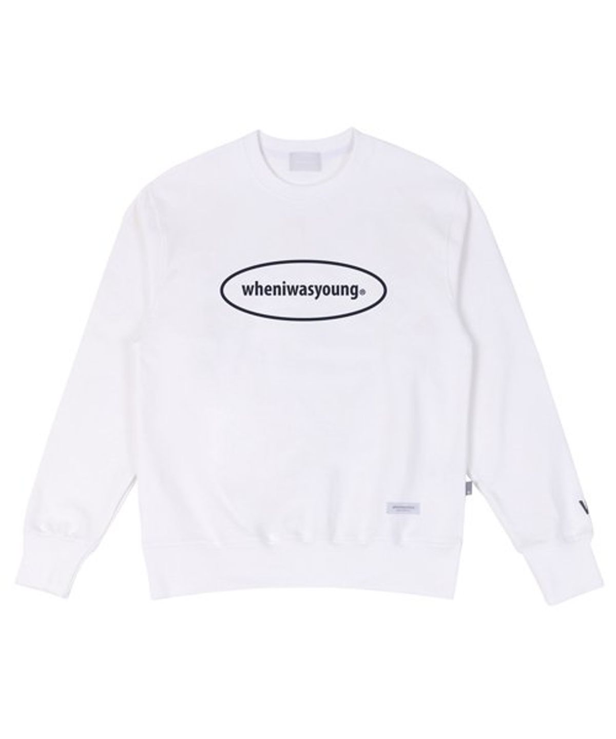 웬아이워즈영(WHENIWASYOUNG) 써클 로고 스웻셔츠 (아이보리화이트)