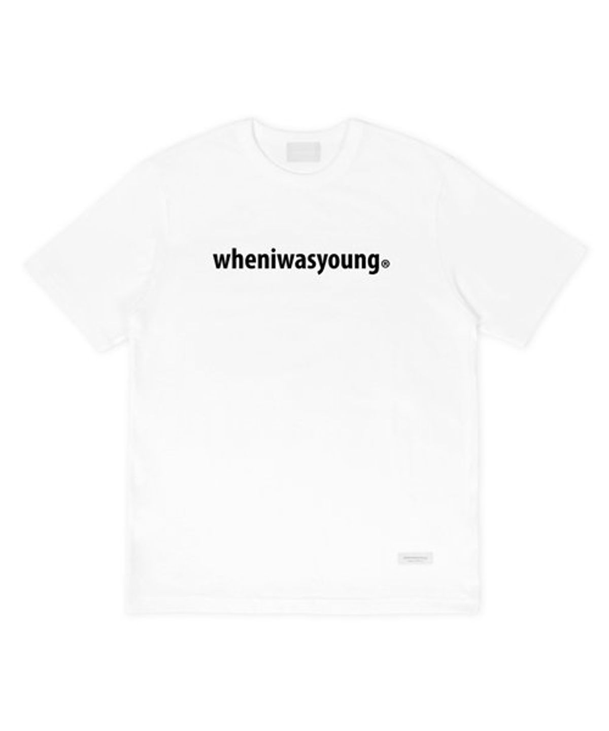 웬아이워즈영(WHENIWASYOUNG) 시그니처 로고 티셔츠 (화이트)