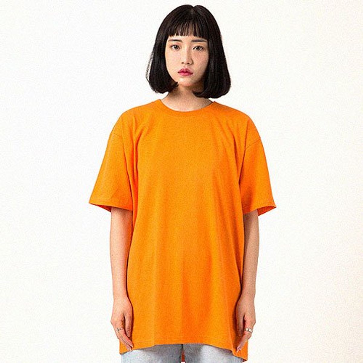 이즈오프(EASEOFF) 오렌지 무지 반팔티