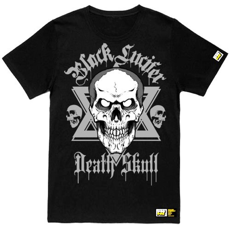 Black Lucifer_T_06  블랙루시퍼 데스스컬 해골 타투 캐릭터 티셔츠