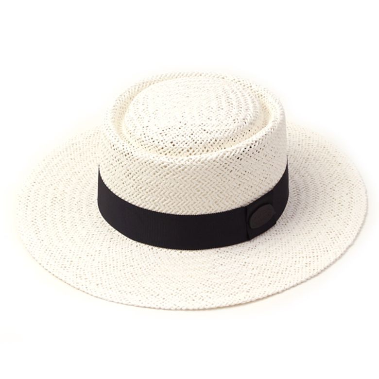 Home White Flat Fedora 썸머페도라
