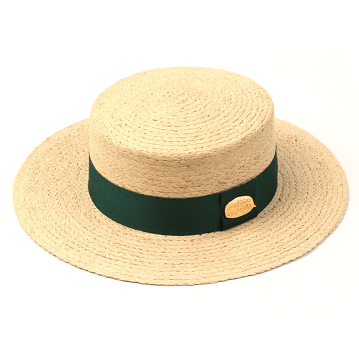 유니버셜 케미스트리(UNIVERSAL CHEMISTRY) Green Line Radia Beige Flat Fedora 썸머페도라
