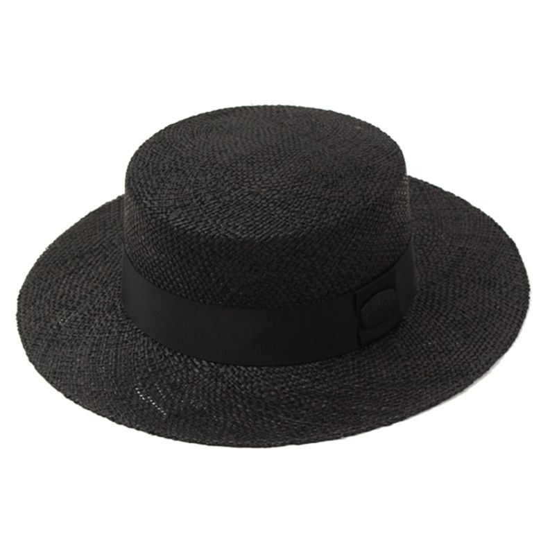 Bau Black Flat Fedora 썸머페도라