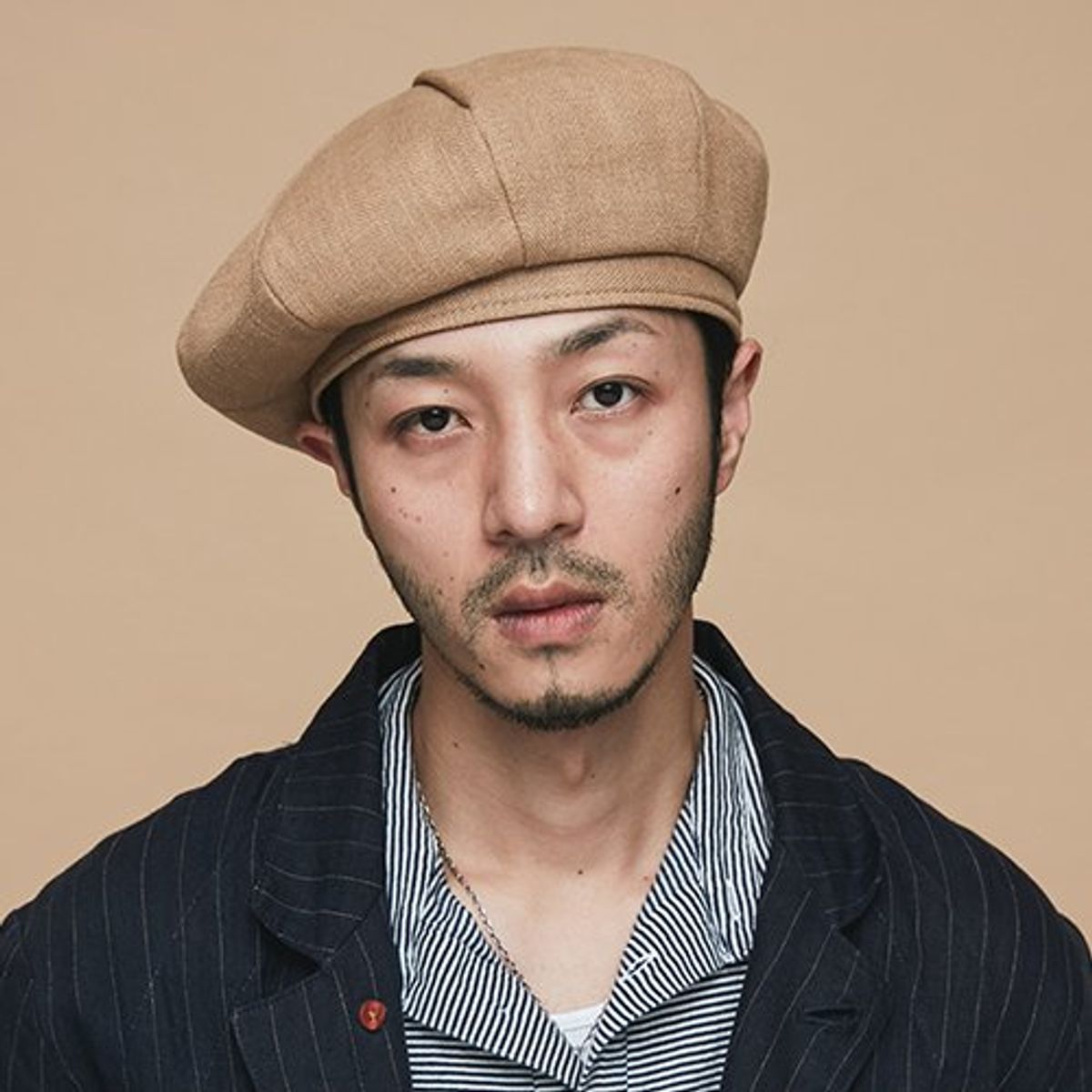 밀리어네어햇(MILLIONAIRE HATS) (herringbone)  beret - beige