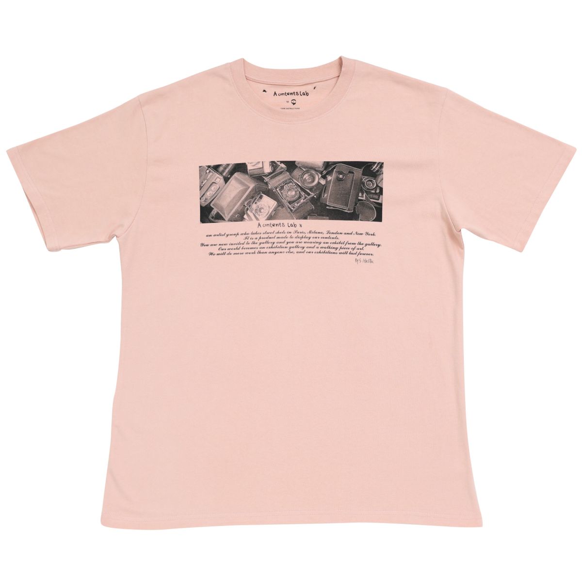 에이 컨텐츠 랩(ACONTENTSLAB) A.C.L Paris Saint-Ouen T-shirts - PINK