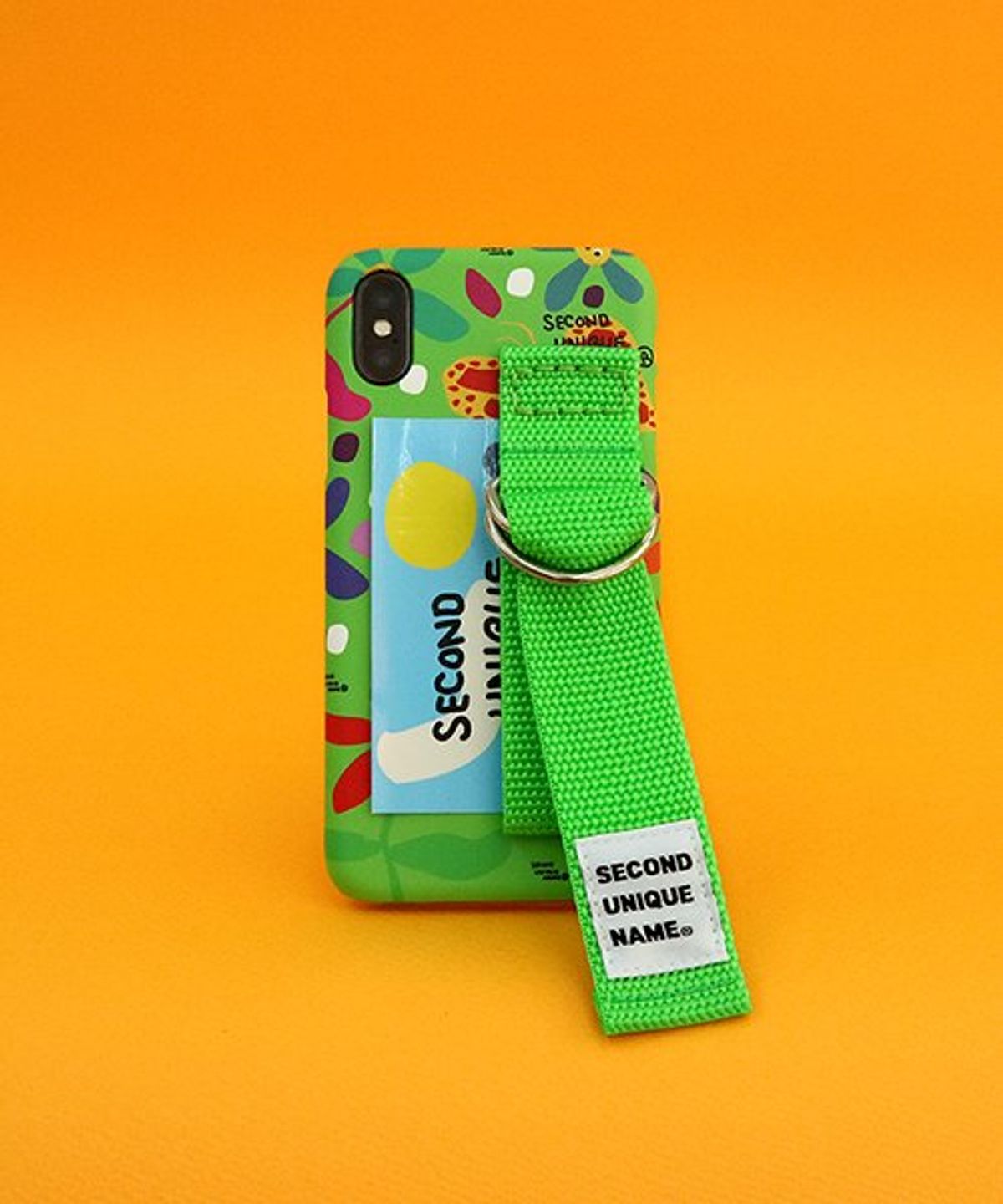 세컨드유니크네임(SECOND UNIQUE NAME) SUN CASE GRAPHIC FLOWER GREEN YELLOW GREEN (CARD)