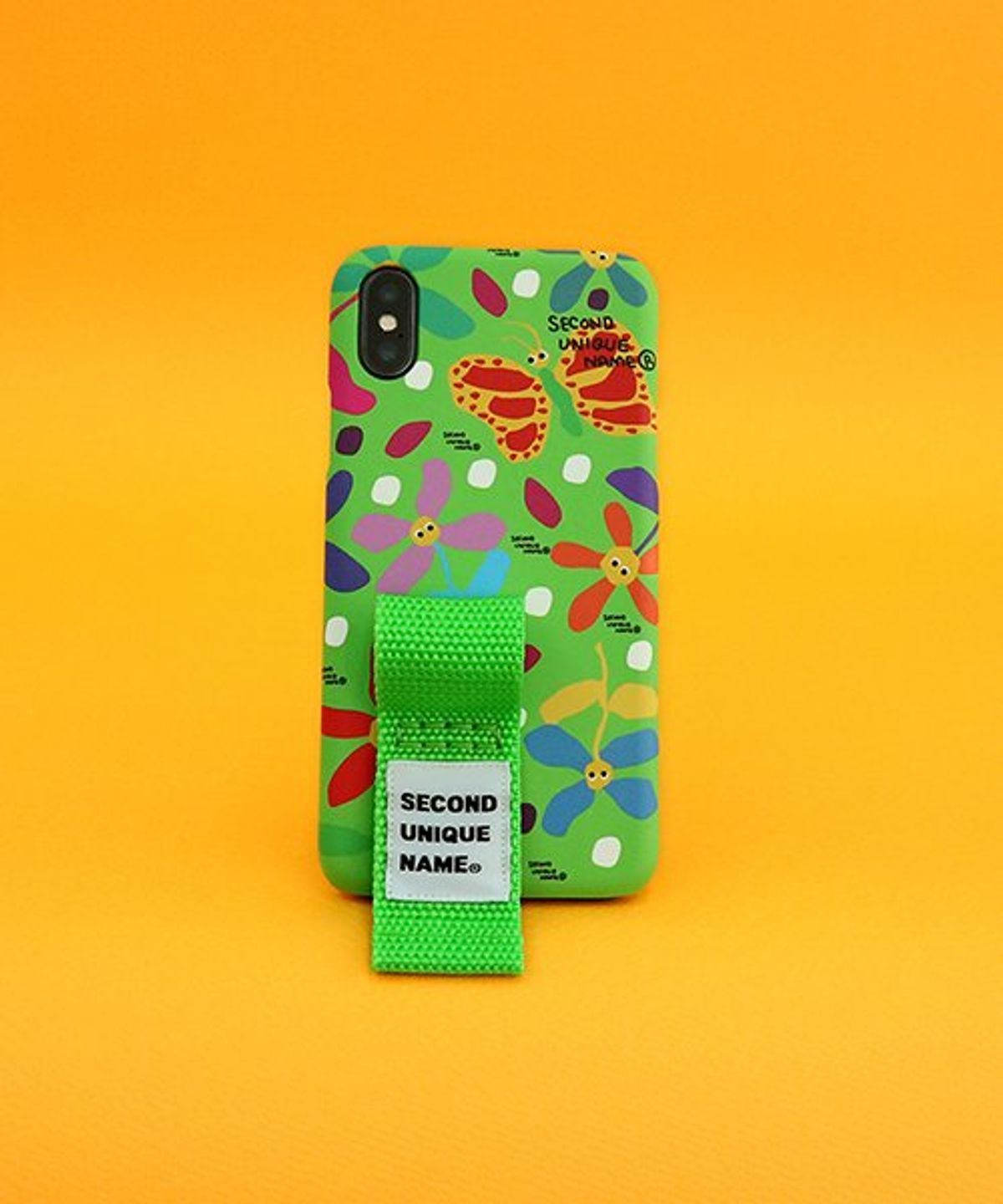 세컨드유니크네임(SECOND UNIQUE NAME) SUN CASE GRAPHIC FLOWER GREEN YELLOW GREEN (FINGER)