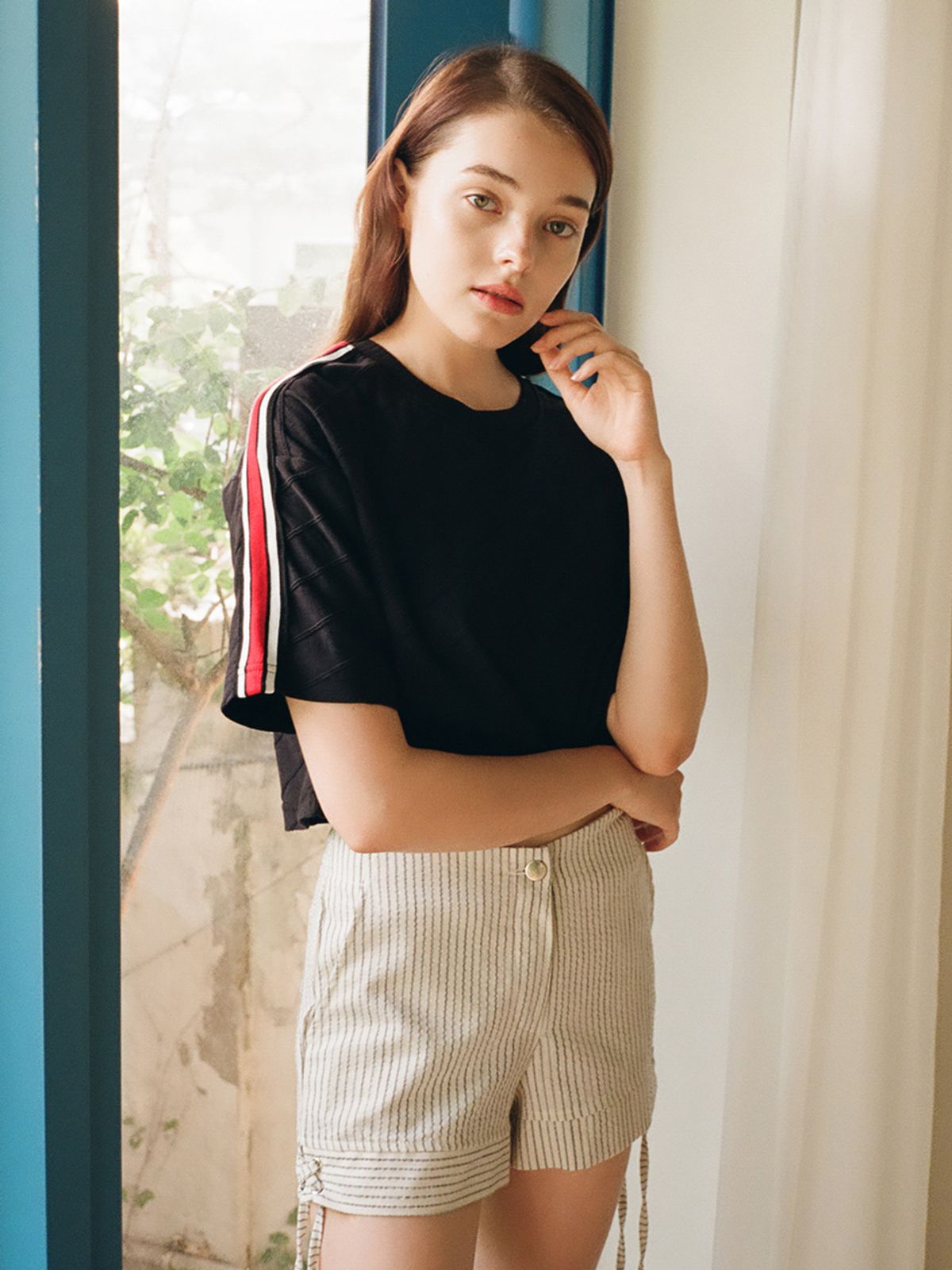 느와(NOIR) Jacquard T-Shirts (BK)