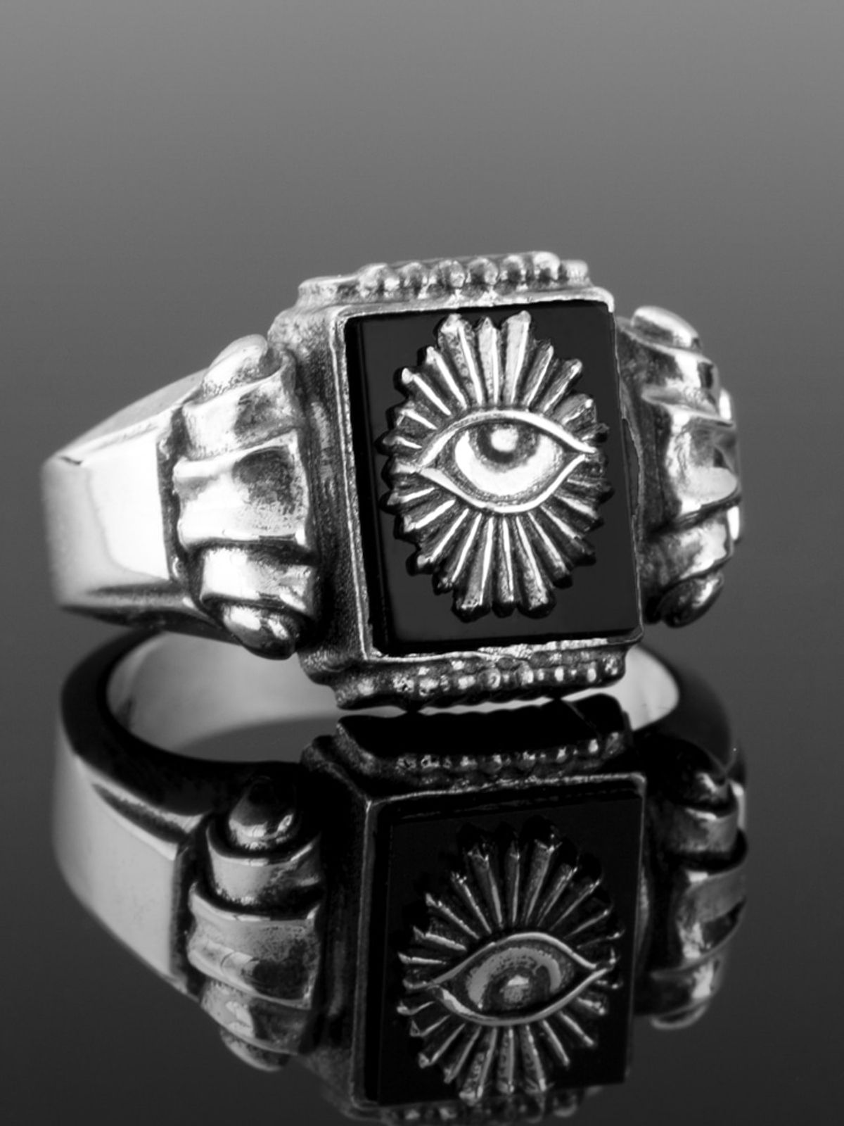 킹크로치(KING KROACH) ALL SEEING EYE PILLAR STONE RING