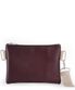 스트랩 레더 클러치_버건디