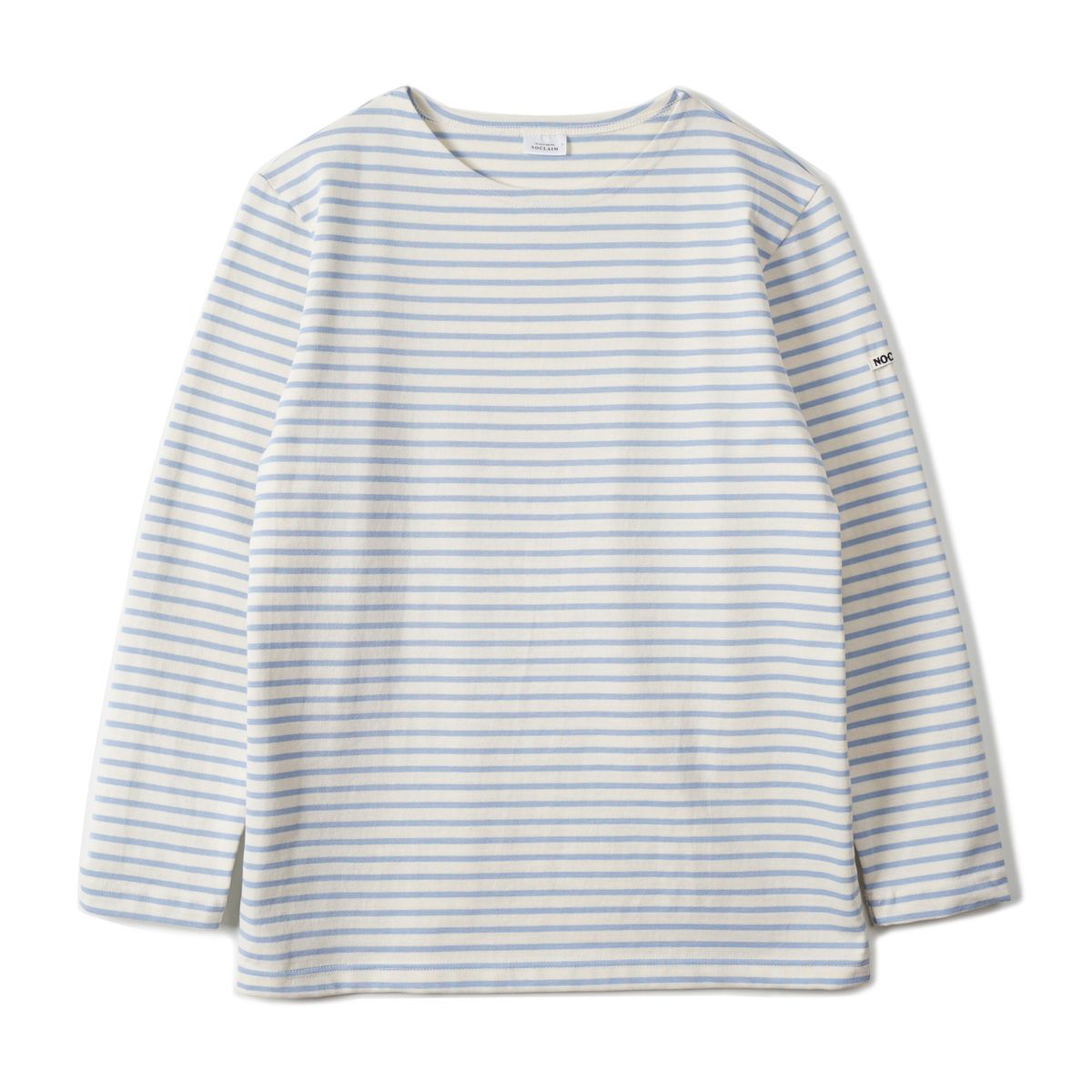 노클레임(NOCLAIM) Boat-neck Basque Shirt  Ivory x Sky