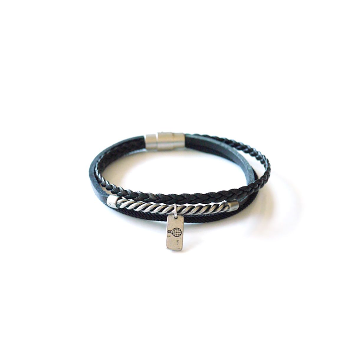 오뜨르 뒤 몽드(AUTOUR DU MONDE) TWIST STRING  MEN BRACELET (BLACK)