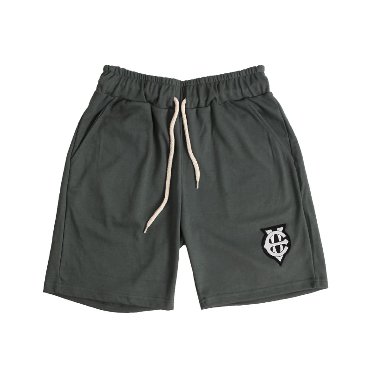 에잇볼륨(EIGHTVOLUME) EV Emblem Half Pants (Khaki)