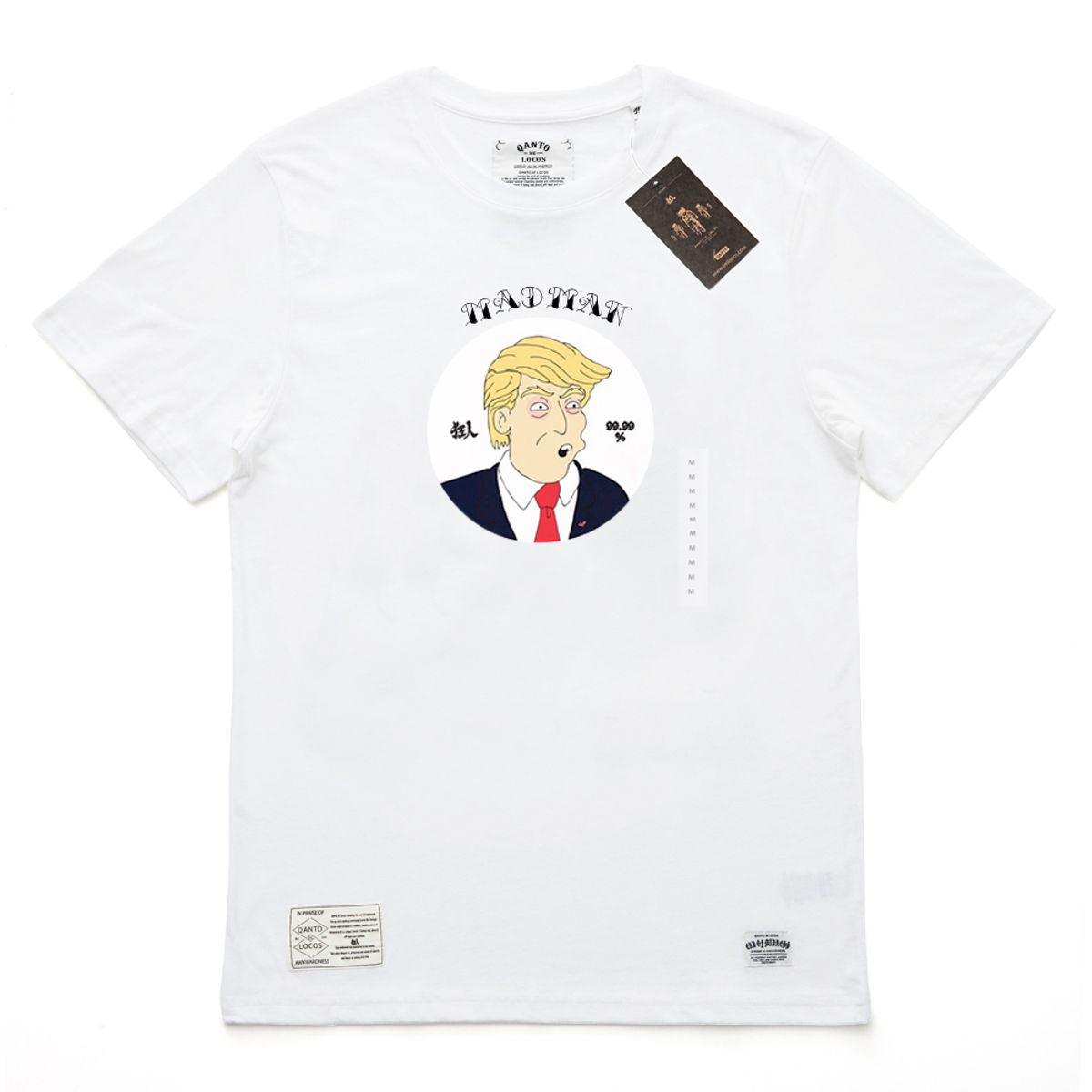 콴토데로코스(QANTO DE LOCOS) MADMAN TEE_WHITE