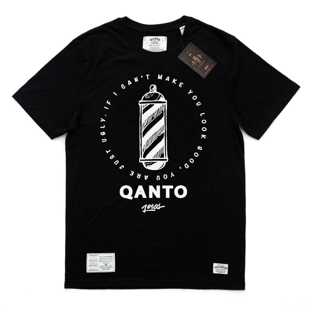 콴토데로코스(QANTO DE LOCOS) UGLY MFG TEE_BLACK
