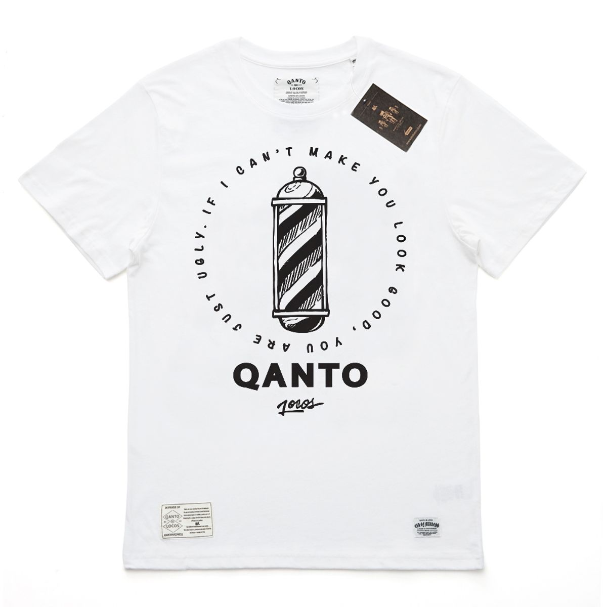 콴토데로코스(QANTO DE LOCOS) UGLY MFG TEE_WHITE
