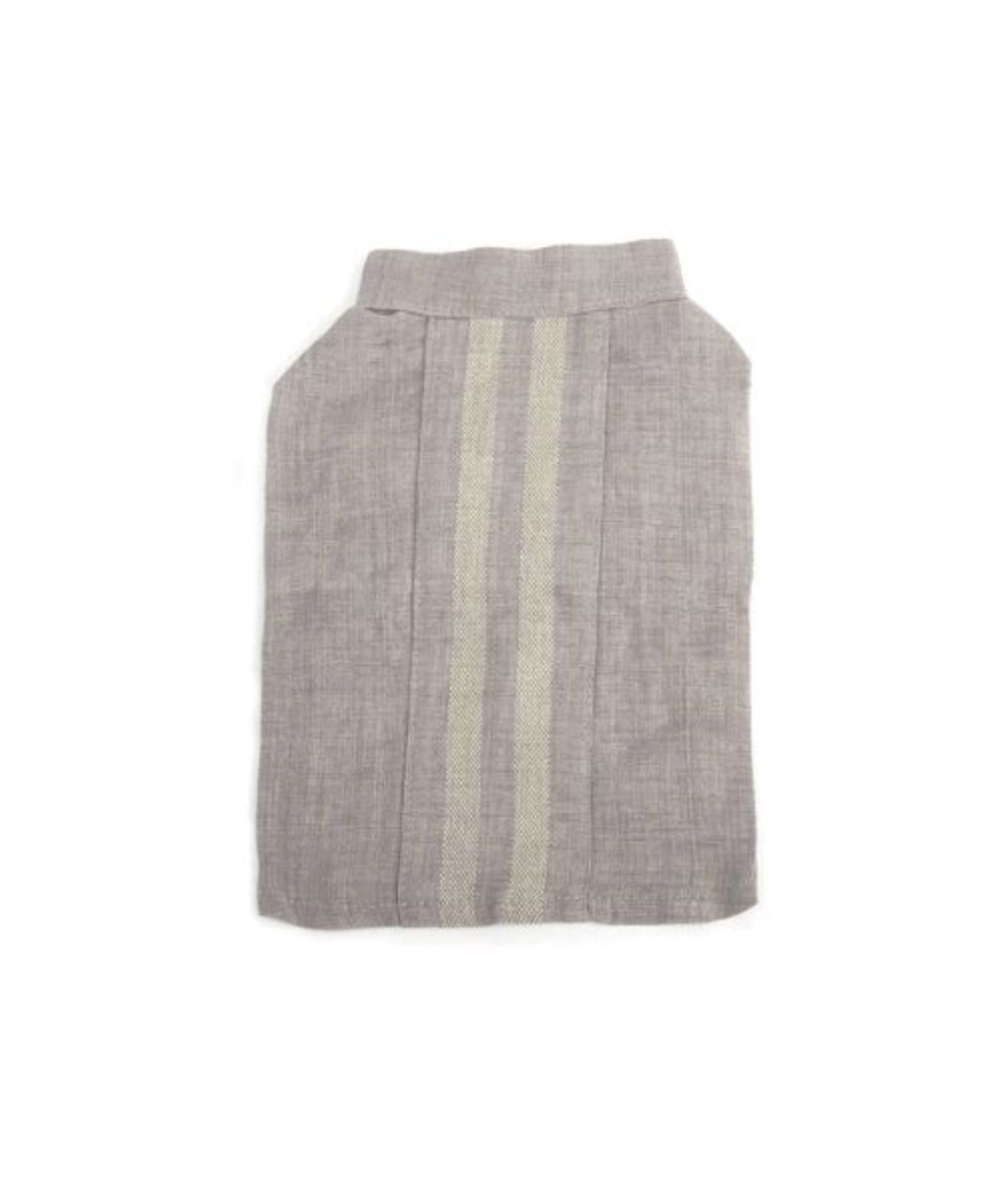 몽슈슈(MONCHOUCHOU) Linen Henley Neckline_Gray