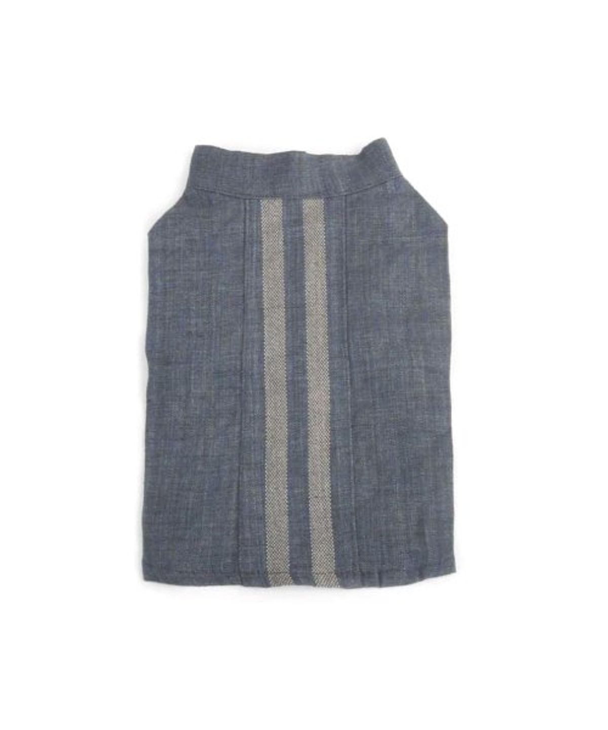 몽슈슈(MONCHOUCHOU) Linen Henley Neckline_Navy