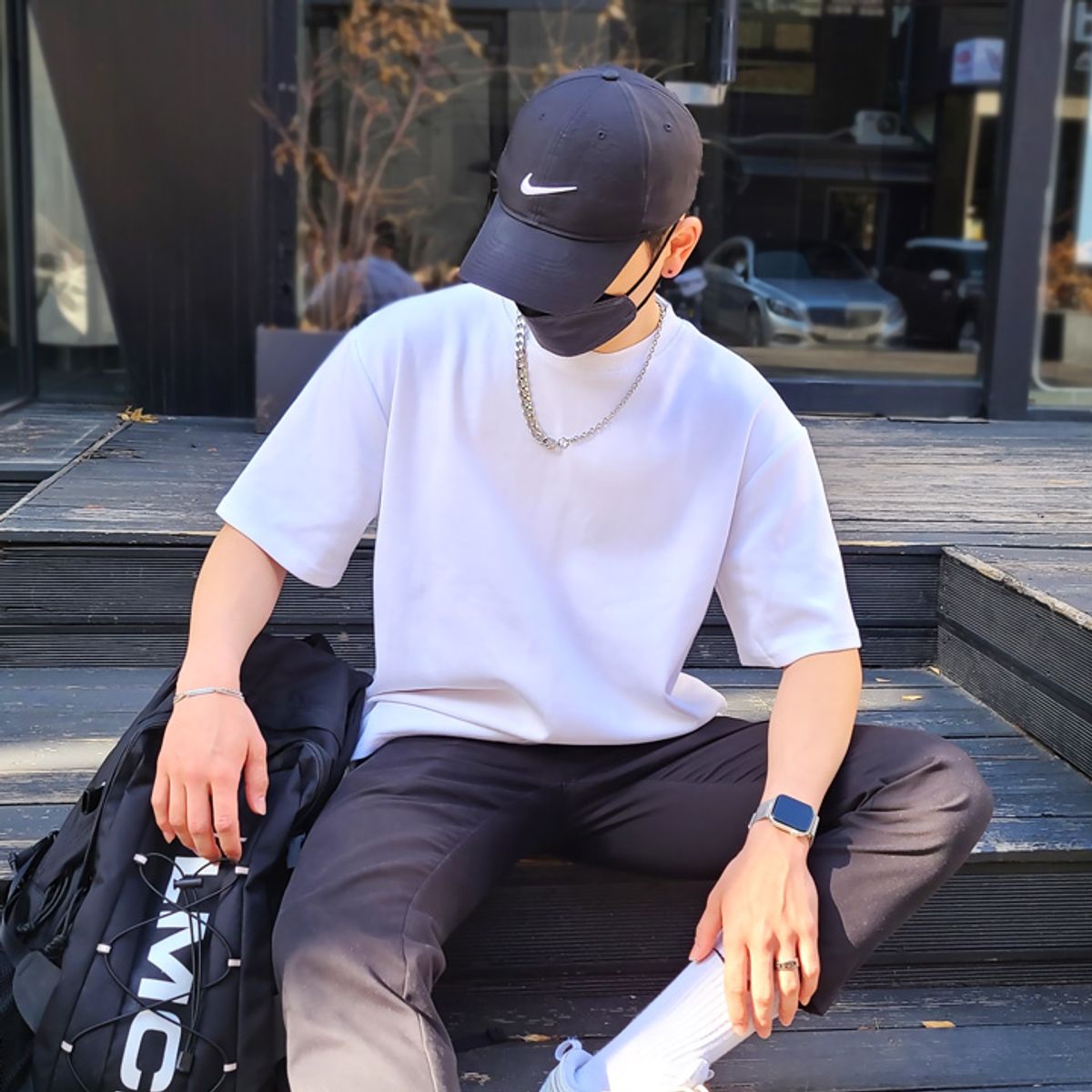 글로리아덴(GLORY_ARDEN) 써지컬스틸 언밸런스 체인 초커 / GHMN-122