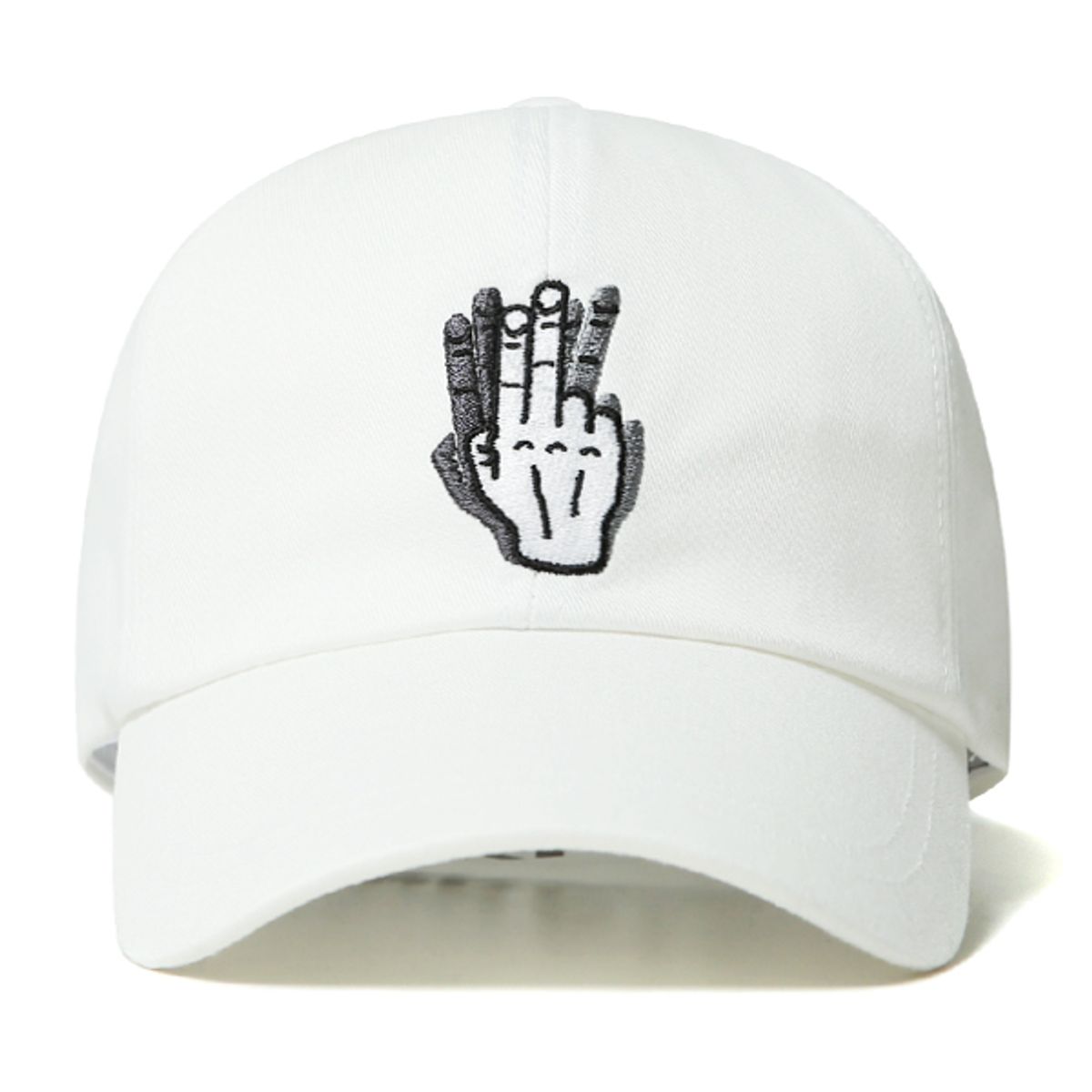 바이브레이트(VIBRATE) HAND SHAKE SIGN BALL CAP (white)