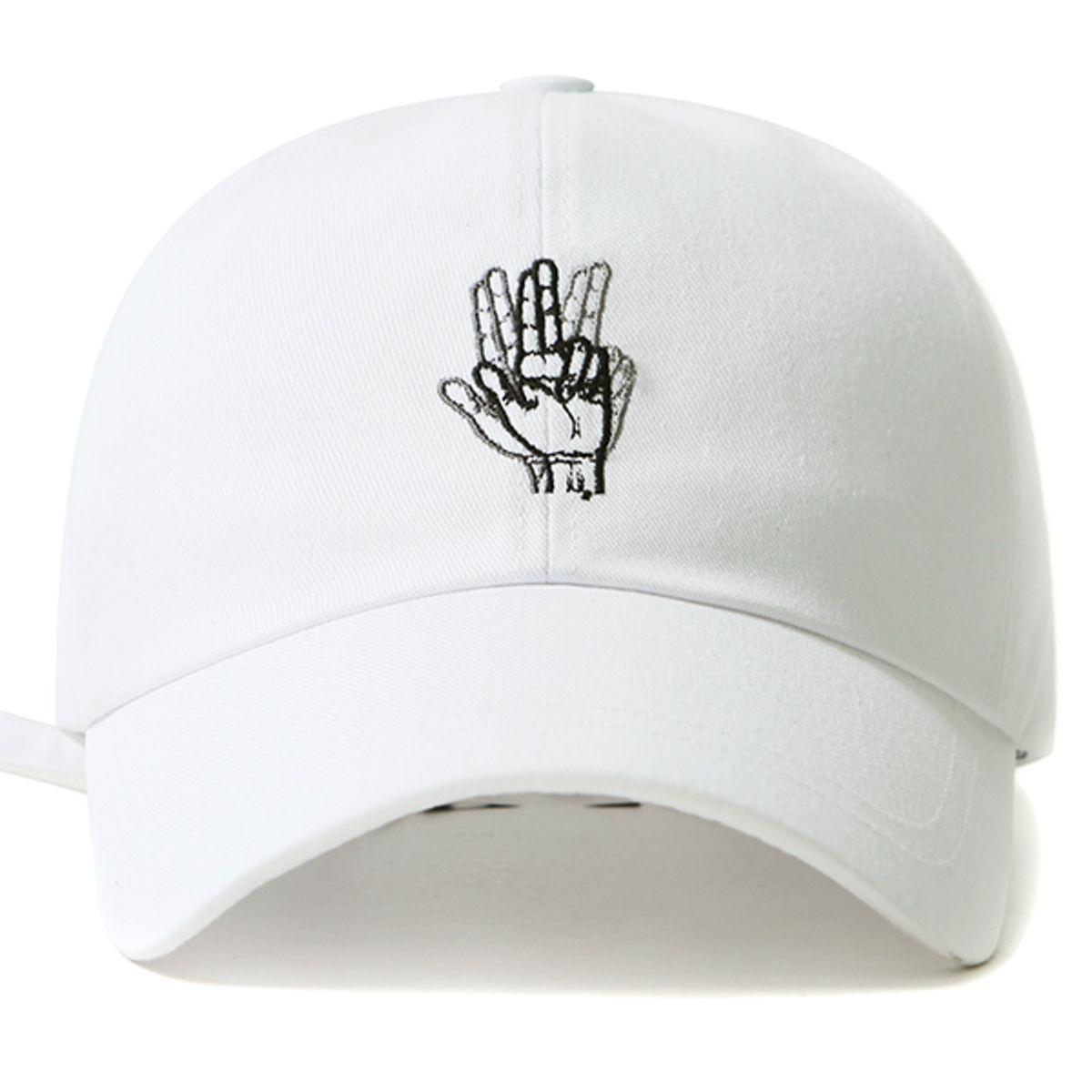 바이브레이트(VIBRATE) MINI CLASSIC HAND LOGO BALL CAP (white)
