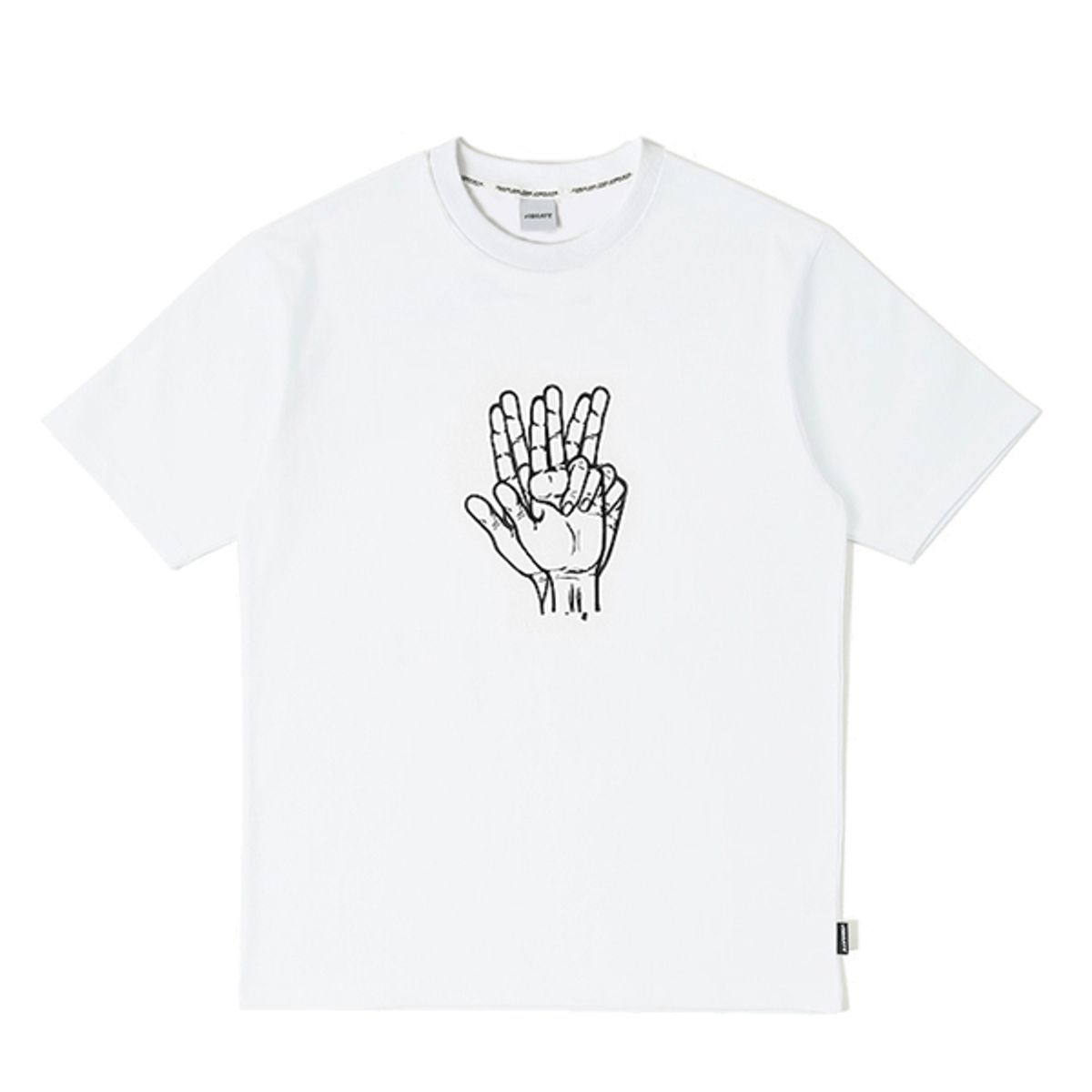 바이브레이트(VIBRATE) CLASSIC HAND SHAKE SIGN T-SHIRT (white)