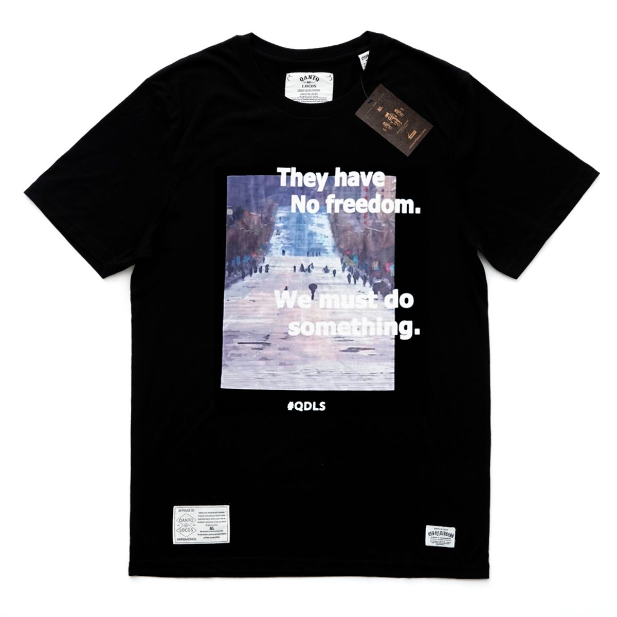 콴토데로코스(QANTO DE LOCOS) FREEDOM TEE_BLACK