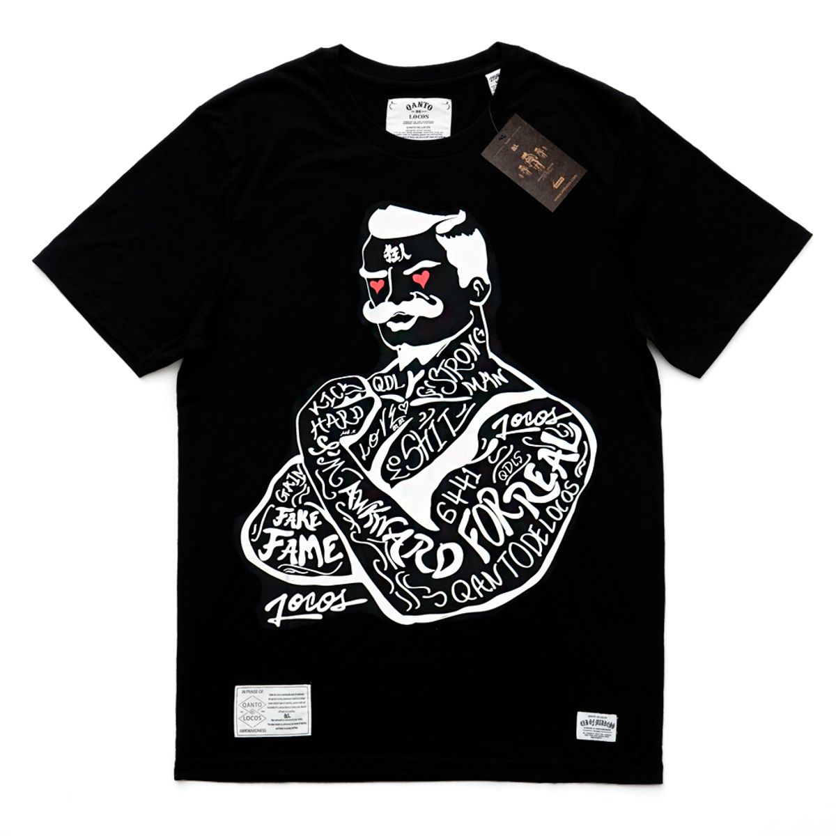 콴토데로코스(QANTO DE LOCOS) TATTOOED LOVER TEE_BLACK
