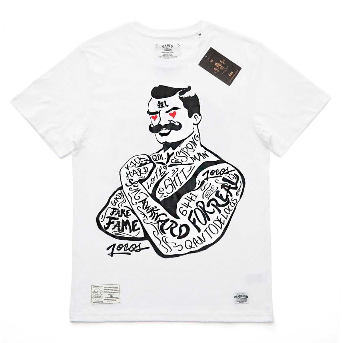 콴토데로코스(QANTO DE LOCOS) TATTOOED LOVER TEE_WHITE