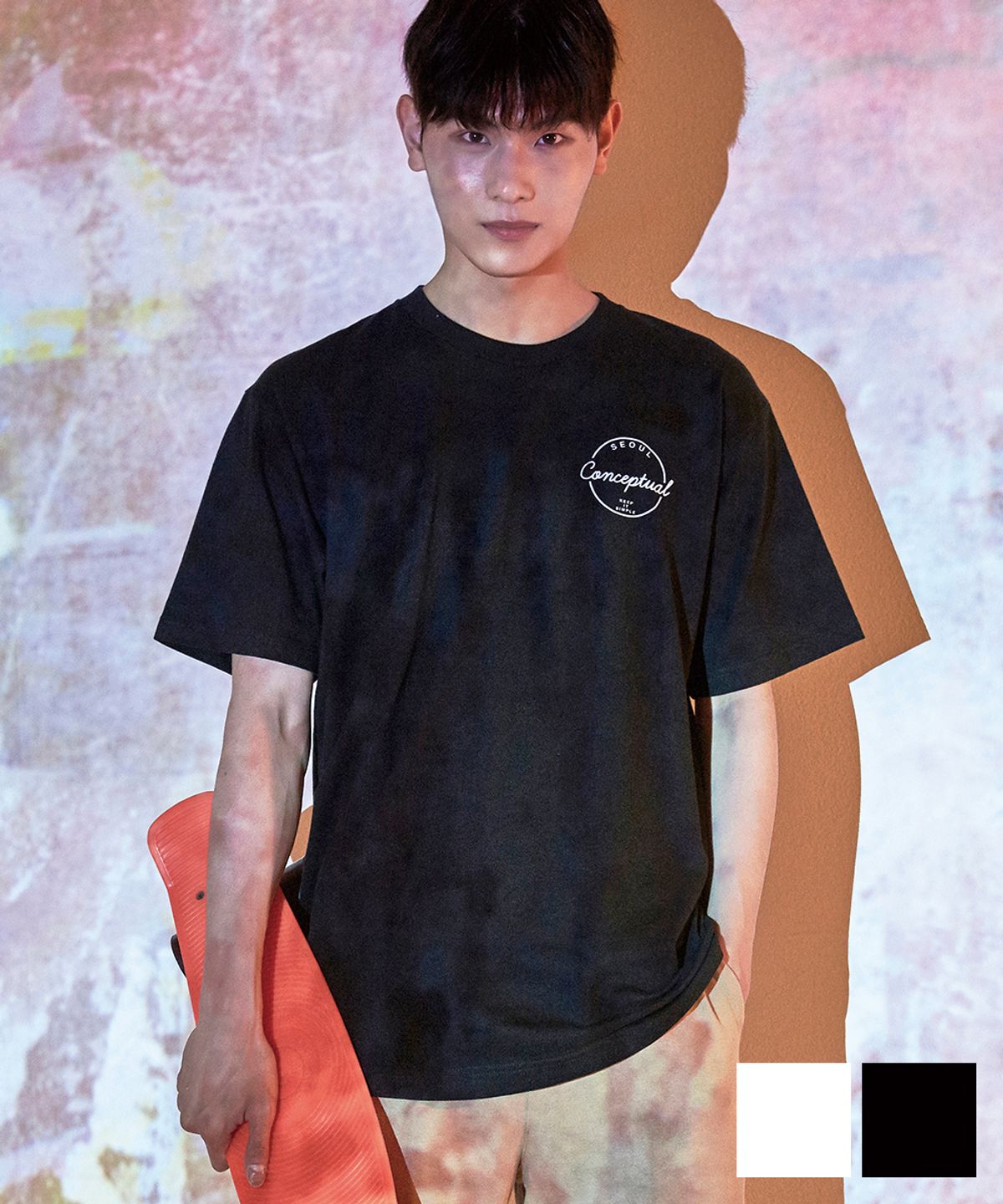 컨셉츄얼(CONCEPTUAL) 아이디 컨셉츄얼 로고 반팔 티셔츠 (2 COLOR)