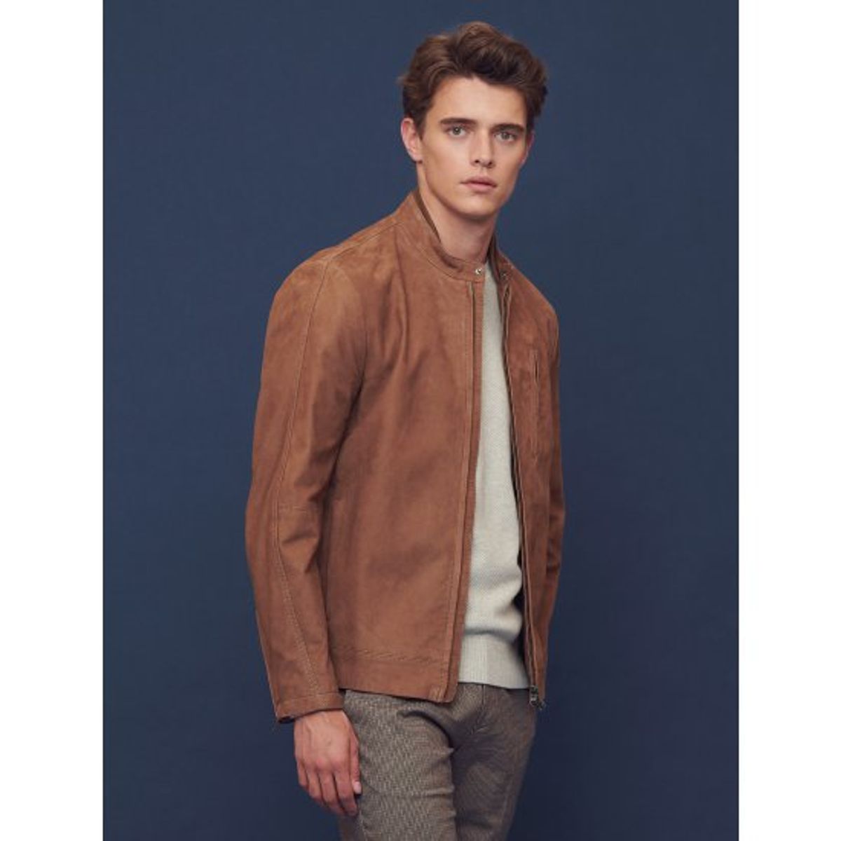 빈폴 멘(BEANPOLE MEN) 브릭 레더 블루종 (BC873ZA01C)